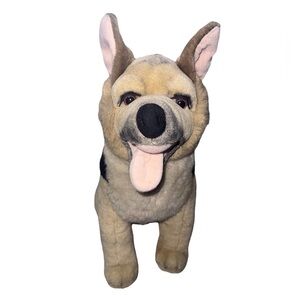 A&A Plush German Shepherd Dog Stuffed Animal Plush Toy Realistic Vintage